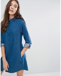 Синее платье-рубашка от Jack Wills