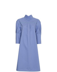 Синее платье-рубашка от Marni