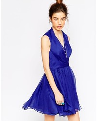 Синее платье с плиссированной юбкой от Greylin
