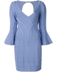 Синее платье от Herve Leger