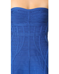 Синее платье от Herve Leger