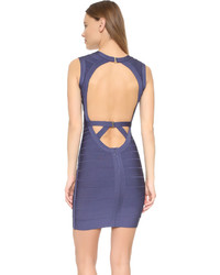 Синее платье от Herve Leger