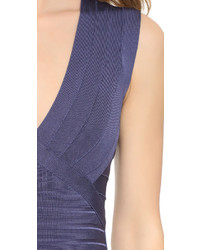 Синее платье от Herve Leger