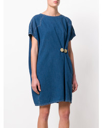 Синее повседневное платье от MM6 MAISON MARGIELA
