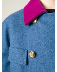 Женское синее полупальто от Chanel Vintage