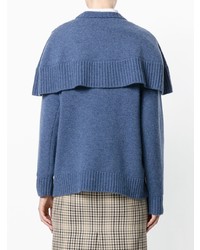 Синее пончо от Chloé