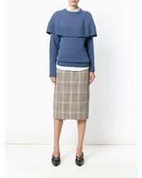 Синее пончо от Chloé