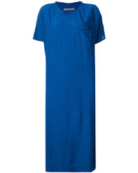 Синее рваное платье от Raquel Allegra
