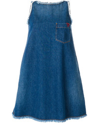 Синее свободное платье от Love Moschino