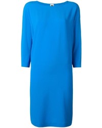 Синее шелковое платье прямого кроя от M Missoni