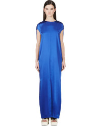 Синее шелковое платье от Acne Studios