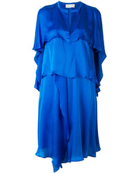 Синее шелковое платье от Christian Wijnants