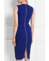 Синее шелковое платье от Victoria Beckham