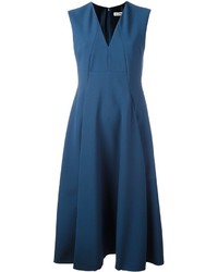 Синее шелковое платье от Jil Sander