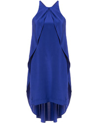 Синее шелковое платье от Nicole Miller