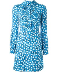 Синее шелковое платье от Valentino