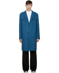 Мужское синее шерстяное пальто от Marni