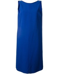 Синее шерстяное платье прямого кроя от Maison Margiela