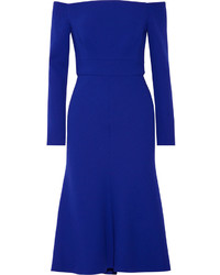 Синее шерстяное платье от Lela Rose