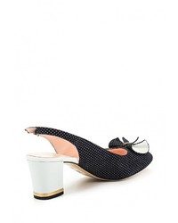 Синие босоножки на каблуке от Ascalini