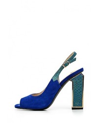 Синие босоножки на каблуке от Marie Collet