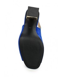 Синие босоножки на каблуке от Marie Collet