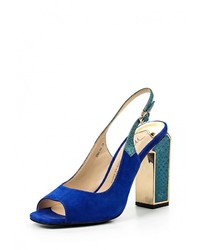 Синие босоножки на каблуке от Marie Collet
