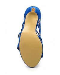 Синие босоножки на каблуке от Sergio Todzi