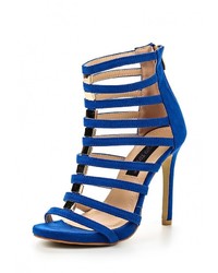 Синие босоножки на каблуке от Sergio Todzi