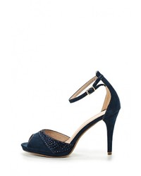 Синие босоножки на каблуке от Tulipano