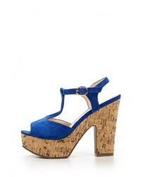 Синие босоножки на каблуке от Tulipano