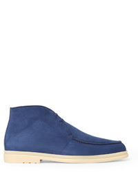 Синие ботинки дезерты от Loro Piana