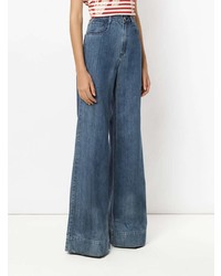 Синие брюки-клеш от Nk