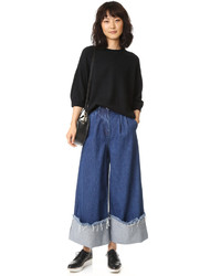 Синие брюки-кюлоты от Edit