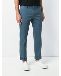 Синие брюки чинос от Prada