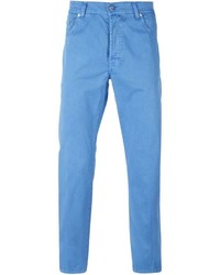 Синие брюки чинос от Kiton
