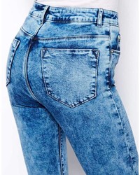 Синие вареные джинсы скинни от Asos