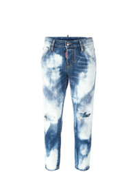 Женские синие вареные джинсы от Dsquared2
