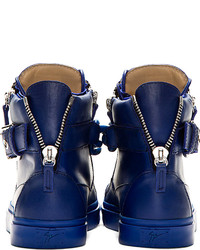 Мужские синие высокие кеды от Giuseppe Zanotti
