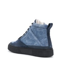 Мужские синие высокие кеды от Diesel