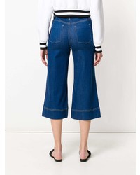 Синие джинсовые брюки-кюлоты от Alice + Olivia