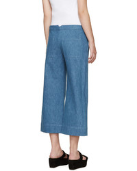 Синие джинсовые брюки-кюлоты от Nomia