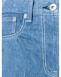 Синие джинсовые брюки-кюлоты от Sacai