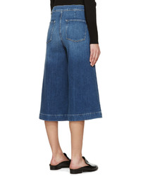 Синие джинсовые брюки-кюлоты от Frame