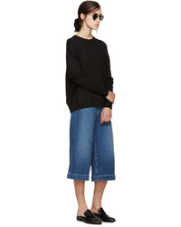 Синие джинсовые брюки-кюлоты от Frame