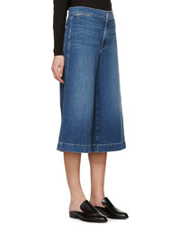 Синие джинсовые брюки-кюлоты от Frame