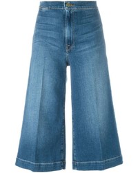 Синие джинсовые брюки-кюлоты от Frame