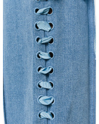 Синие джинсовые брюки-кюлоты от Fendi