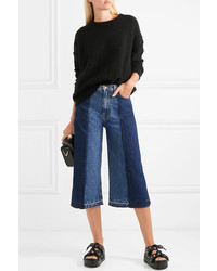 Синие джинсовые брюки-кюлоты от McQ Alexander McQueen