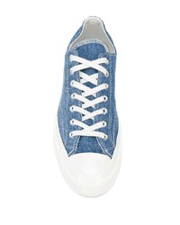 Мужские синие джинсовые низкие кеды от Converse